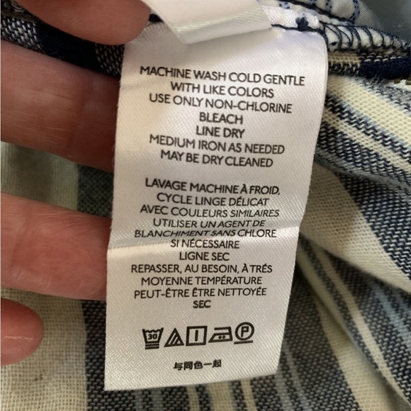 Pilcro Anthropologie Sz 30 Shorts Everyday Striped Shorts in Blue Motif NWT $88 - Picture 11 of 12